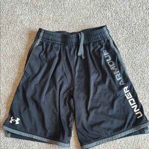 Under Armour Youth Black Shorts, Medium